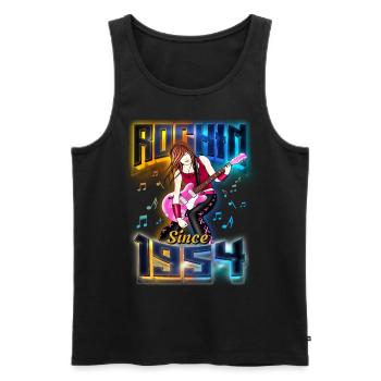 Rockin Since 1954 Rockmusik Fan 68. Geburtstag - Männer Premium Bio Tank Top - Schwarz - Vorne - Michal (187cm)