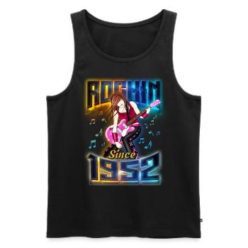 Rockin Since 1952 Rockmusik Fan 70. Geburtstag - Männer Premium Bio Tank Top - Schwarz - Vorne - Michal (187cm)