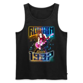 Rockin Since 1937 Rockmusik Fan 85. Geburtstag - Männer Premium Bio Tank Top - Schwarz - Vorne - Michal (187cm)