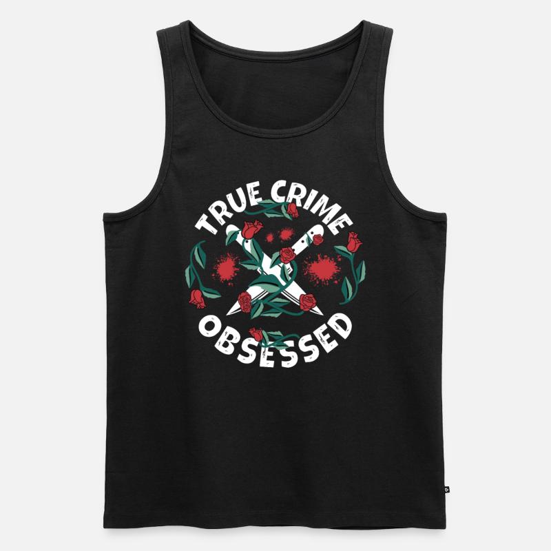 True Crime Obsessed - Männer Premium Bio Tank Top - Schwarz