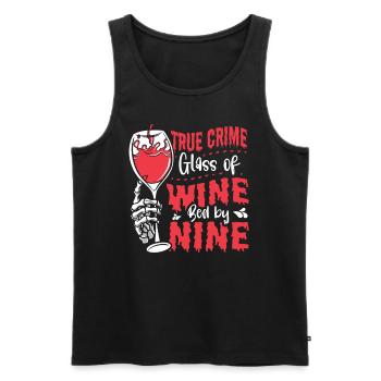 Bon vin et cadeau True Crime - Débardeur bio Premium Homme - noir - Devant - Michal (187cm)