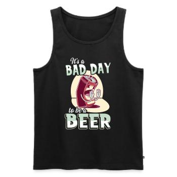 Its A Bad Day To Be A Beer - Männer Premium Bio Tank Top - Schwarz - Vorne - AI Model Male 178 light (178cm)