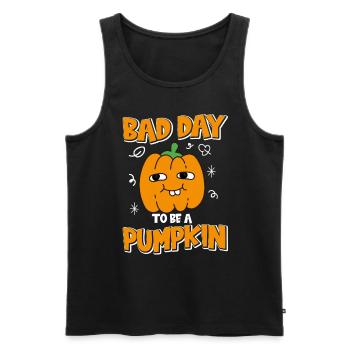 Its A Bad Day To Be A Pumpkin - Männer Premium Bio Tank Top - Schwarz - Vorne - AI Model Male 178 light (178cm)
