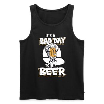 Its A Bad Day To Be A Beer - Männer Premium Bio Tank Top - Schwarz - Vorne - AI Model Male 178 light (178cm)