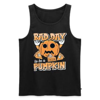 Its A Bad Day To Be A Pumpkin - Männer Premium Bio Tank Top - Schwarz - Vorne - AI Model Male 178 light (178cm)