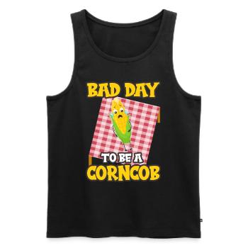 Its A Bad Day To Be A Corncob - Männer Premium Bio Tank Top - Schwarz - Vorne - AI Model Male 178 light (178cm)