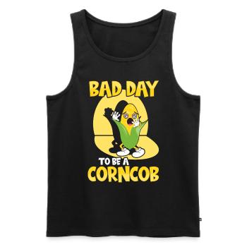 Its A Bad Day To Be A Corncob - Männer Premium Bio Tank Top - Schwarz - Vorne - AI Model Male 178 light (178cm)