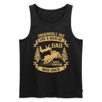Snowmobile Dad Snow Much Cooler Motorschlitten - Männer Premium Bio Tank Top - Schwarz - Vorne - Michal (187cm)