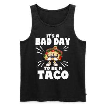 Its A Bad Day To Be A Taco - Männer Premium Bio Tank Top - Schwarz - Vorne - AI Model Male 178 light (178cm)