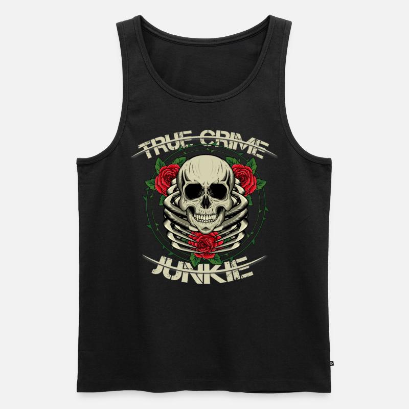 True Crime Junkie - Männer Premium Bio Tank Top - Schwarz