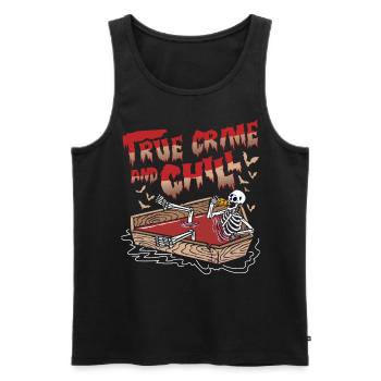 True Crime and Chill - Débardeur bio Premium Homme - noir - Devant - Michal (187cm)