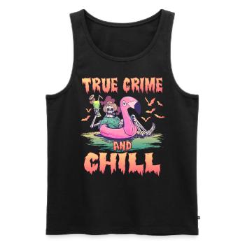 True Crime and Chill - Débardeur bio Premium Homme - noir - Devant - Michal (187cm)