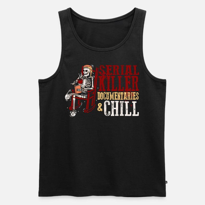Serial Killer Documentaties and Chill - Männer Premium Bio Tank Top - Schwarz