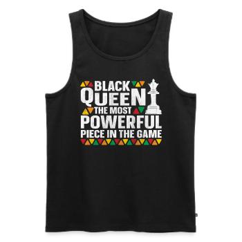 Black History Black Queen Chess African American - Männer Premium Bio Tank Top - Schwarz - Vorne - Michal (187cm)