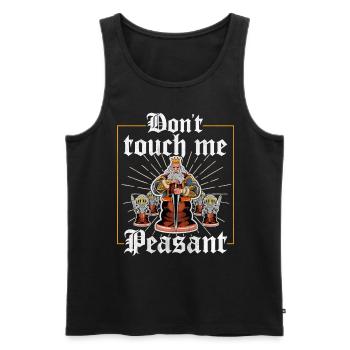Don't touch me Peasant lustiges Schach - Männer Premium Bio Tank Top - Schwarz - Vorne - Michal (187cm)