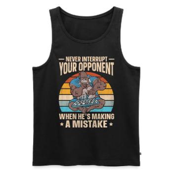 Never Interrupt Your Opponent lustiges Schach - Männer Premium Bio Tank Top - Schwarz - Vorne - Michal (187cm)
