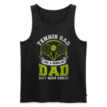 Cool Tennis Dad Tennis Player Father - Men's Premium Organic Tank Top - black - Front - Michal (187cm)