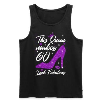 This Queen makes 60 look Fabulous 60th Birthday - Männer Premium Bio Tank Top - Schwarz - Vorne - Michal (187cm)