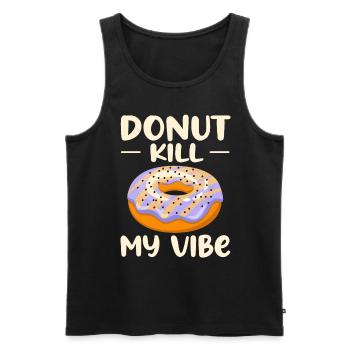 Donut Kill My Vibe Funny Donut Lover - Débardeur bio Premium Homme - noir - Devant - AI Model Male 178 light (178cm)
