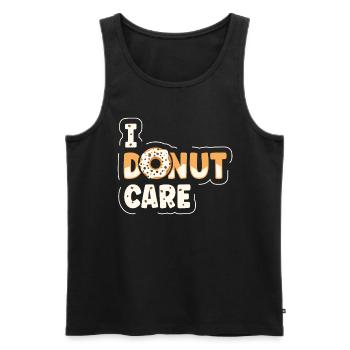 I Donut Care Drôle Donut Lover - Débardeur bio Premium Homme - noir - Devant - AI Model Male 178 light (178cm)