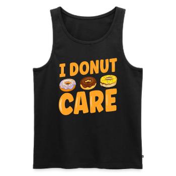 I Donut Care Drôle Donut Lover - Débardeur bio Premium Homme - noir - Devant - AI Model Male 178 light (178cm)