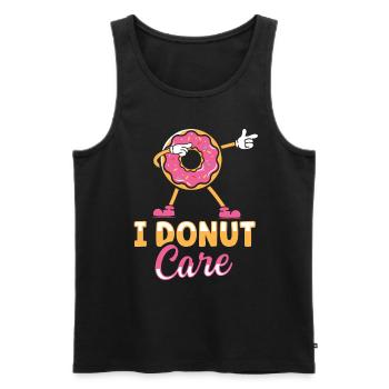 I Donut Care Drôle Donut Lover - Débardeur bio Premium Homme - noir - Devant - AI Model Male 178 light (178cm)