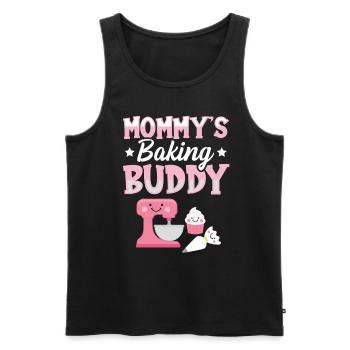 Funny Kawaii Style Kids Baking Design - Men's Premium Organic Tank Top - black - Front - Michal (187cm)