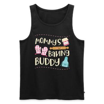 Funny Kawaii Style Kids Baking Design - Men's Premium Organic Tank Top - black - Front - Michal (187cm)