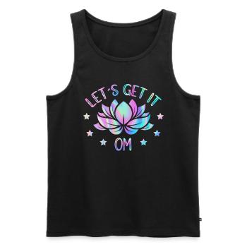 Lets Get It OM Yoga - Männer Premium Bio Tank Top - Schwarz - Vorne - AI Model Male 178 light (178cm)