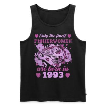 Finest Fisherwomen Born 1993 Womens 30th Birthday - Männer Premium Bio Tank Top - Schwarz - Vorne - Michal (187cm)