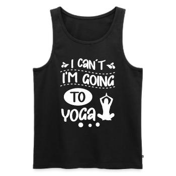 Je ne peux pas aller au yoga yoga amusant - Débardeur bio Premium Homme - noir - Devant - AI Model Male 178 light (178cm)