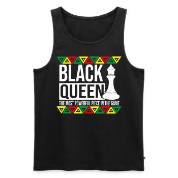 Black History Black Queen Chess African American - Männer Premium Bio Tank Top - Schwarz - Vorne - Michal (187cm)
