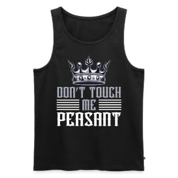 Don't touch me Peasant Funny Chess Player - Männer Premium Bio Tank Top - Schwarz - Vorne - Michal (187cm)