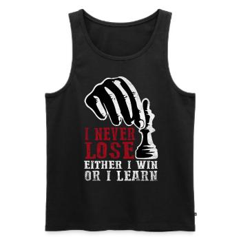 I Never Lose Either I Win Or I Learn Chess Player - Männer Premium Bio Tank Top - Schwarz - Vorne - Michal (187cm)