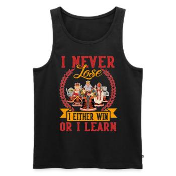 I Never Lose Either I Win Or I Learn Chess Player - Männer Premium Bio Tank Top - Schwarz - Vorne - Michal (187cm)