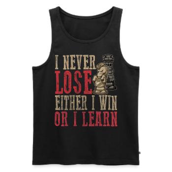 I Never Lose Either I Win Or I Learn Chess Player - Männer Premium Bio Tank Top - Schwarz - Vorne - Michal (187cm)