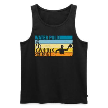 Water Polo Is My Favorite Season - Männer Premium Bio Tank Top - Schwarz - Vorne - Michal (187cm)