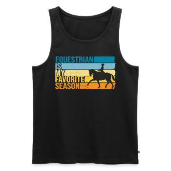 Equestrian Is My Favorite Season - Männer Premium Bio Tank Top - Schwarz - Vorne - AI Model Male 178 light (178cm)