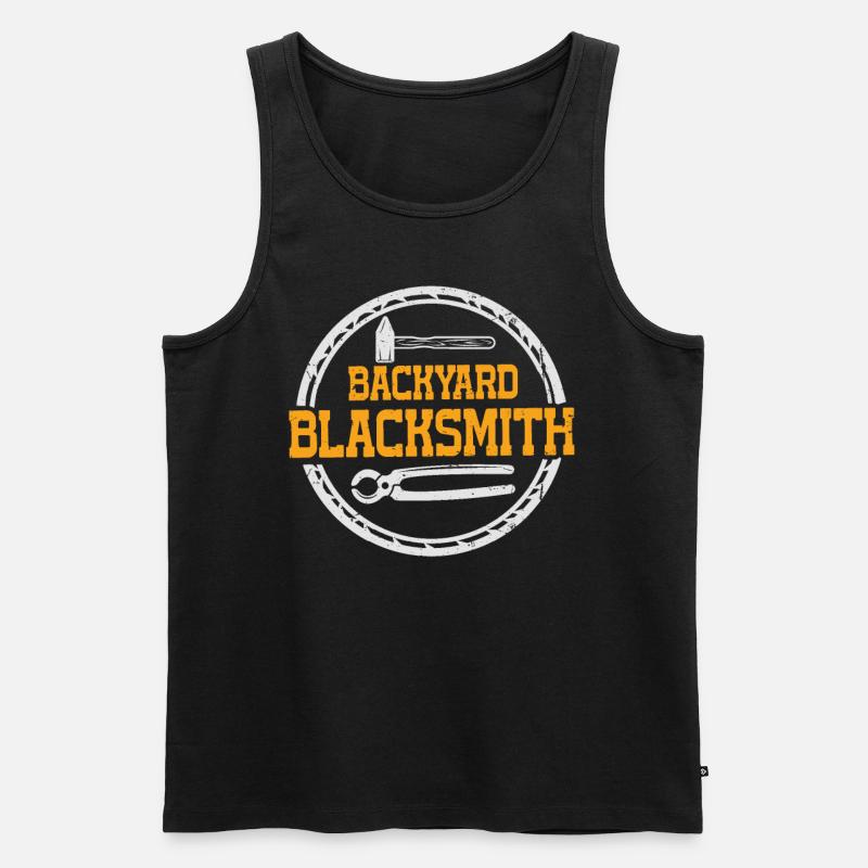 Backyard Blacksmith Amboss Schmied - Männer Premium Bio Tank Top - Schwarz