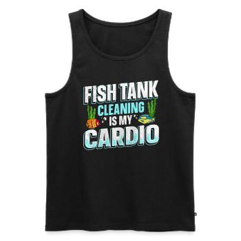 Water Change and Chill Aquatic Gift - Men's Premium Organic Tank Top - black - Front - Michal (187cm)