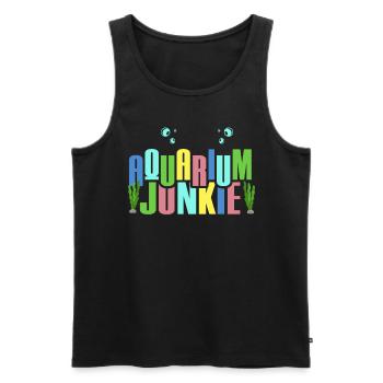 Funny Aquarium Aquarium Junkie - Men's Premium Organic Tank Top - black - Front - Michal (187cm)