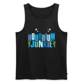 Funny Aquarium Aquarium Junkie - Men's Premium Organic Tank Top - black - Front - Michal (187cm)