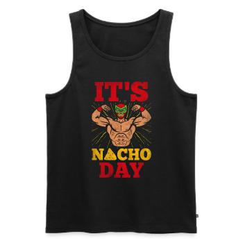 C’est Nacho Day Luchador - Débardeur bio Premium Homme - noir - Devant - AI Model Male 178 light (178cm)