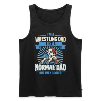 Dans A Wrestling Dad for Wrestlers on Father’s Day - Débardeur bio Premium Homme - noir - Devant - AI Model Male 178 light (178cm)