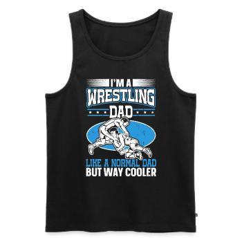 Dans A Wrestling Dad for Wrestlers on Father’s Day - Débardeur bio Premium Homme - noir - Devant - AI Model Male 178 light (178cm)