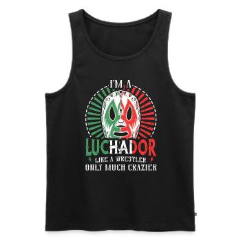 Je suis un Luchador comme un lutteur fou Lucha Libre - Débardeur bio Premium Homme - noir - Devant - AI Model Male 178 light (178cm)