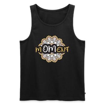 M-OM-ent Mandala Yoga - Männer Premium Bio Tank Top - Schwarz - Vorne - Michal (187cm)