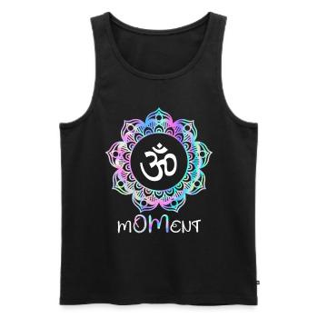 M-OM-ent Mandala Yoga - Männer Premium Bio Tank Top - Schwarz - Vorne - Michal (187cm)