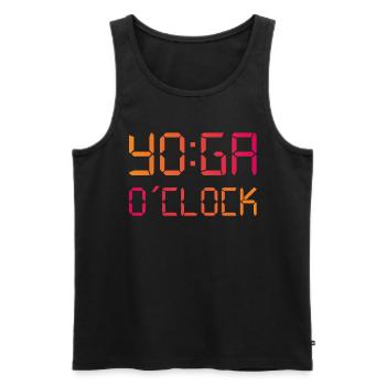 YO:GA O'Clock Yoga - Männer Premium Bio Tank Top - Schwarz - Vorne - Michal (187cm)