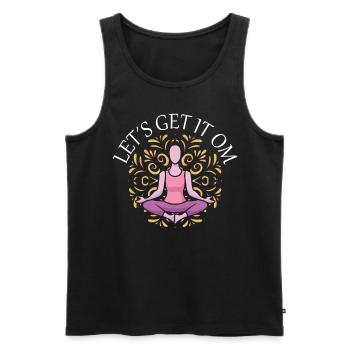 Let's Get It Om Yoga - Männer Premium Bio Tank Top - Schwarz - Vorne - Michal (187cm)